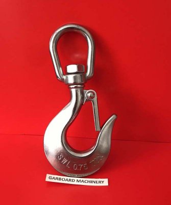 STAINLESS STEEL SWIVEL HOOK WITH LATCH 