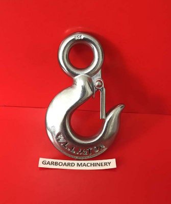 STAINLESS STEEL US TYPE EYE HOIST HOOK WITH LATCH 
