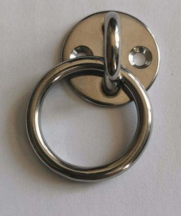 STAINLESS STEEL FIXED EYE PLATE WITH RING